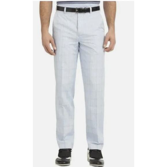 Brooks Brothers Pants Mens 38x30 Fits37x31.5 Blue Plaid St Andrews Links Golf - Picture 1 of 11